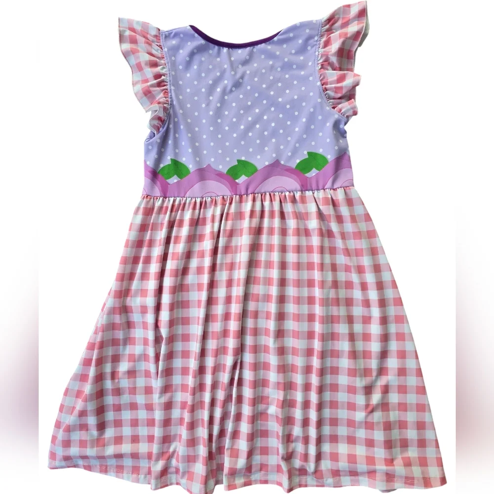 Penelope Plumm Girls' Purple and Pink Floral Dress Size 12